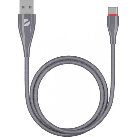 Кабель Deppa Ceramic 72289 USB (m)-USB Type-C (m) 1м серый