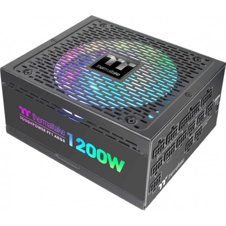 Блок питания Thermaltake ATX 1200W Toughpower PF1 ARGB 80+ platinum 24pin APFC 140mm fan color LED 12xSATA Cab Manag RTL