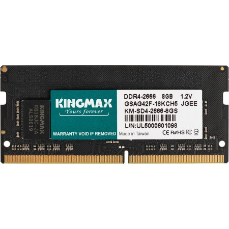 Память DDR4 8GB 2666MHz Kingmax KM-SD4-2666-8GS RTL PC4-21300 CL19 SO-DIMM 260-pin 1.2В dual rank Ret