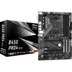 Материнская плата Asrock B450 PRO4 R2.0 Soc-AM4 AMD B450 4xDDR4 ATX AC`97 8ch(7.1) GbLAN RAID+VGA+HDMI+DP