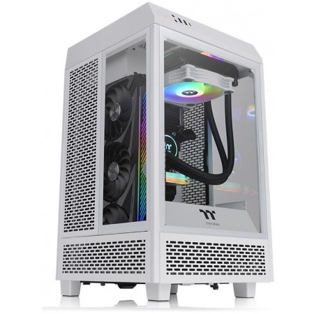 Корпус Thermaltake The Tower 100 Snow белый без БП miniITX 1x120mm 3x140mm 2xUSB3.0 audio bott PSU