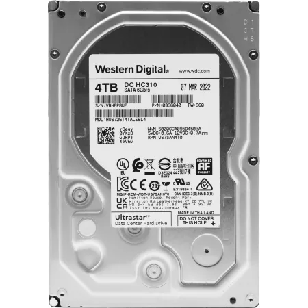 Жесткий диск WD SATA-III 4TB 0B36040 HUS726T4TALE6L4 Server Ultrastar DC HC310 512E (7200rpm) 256Mb 3.5"