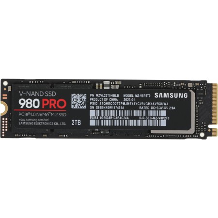 Накопитель SSD Samsung PCIe 4.0 x4 2TB MZ-V8P2T0BW 980 PRO M.2 2280