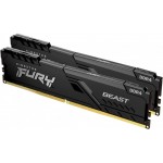 Память DDR4 2x16Gb 3733MHz Kingston KF437C19BB1K2/32 Fury Beast Black RTL Gaming PC4-29800 CL19 DIMM 288-pin 1.35В kit dual rank с радиатором Ret