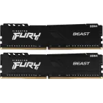 Память DDR4 2x32Gb 3600MHz Kingston KF436C18BBK2/64 Fury Beast Black RTL Gaming PC4-28800 CL18 DIMM 288-pin 1.35В dual rank с радиатором Ret