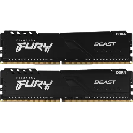 Память DDR4 2x32Gb 3600MHz Kingston KF436C18BBK2/64 Fury Beast Black RTL Gaming PC4-28800 CL18 DIMM 288-pin 1.35В dual rank с радиатором Ret