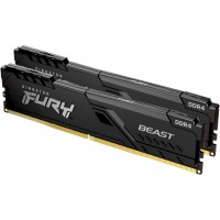 Память DDR4 2x8Gb 3200MHz Kingston KF432C16BBK2/16 Fury Beast Black RTL Gaming PC4-25600 CL16 DIMM 288-pin 1.35В kit dual rank с радиатором Ret