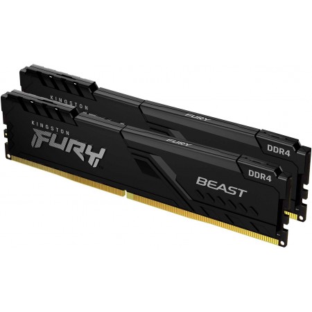 Память DDR4 2x8Gb 2666MHz Kingston KF426C16BBK2/16 Fury Beast Black RTL Gaming PC4-21300 CL16 DIMM 288-pin 1.2В single rank с радиатором Ret