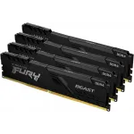 Память DDR4 4x16Gb 3600MHz Kingston KF436C18BBK4/64 Fury Beast Black RTL Gaming PC4-28800 CL18 DIMM 288-pin 1.35В single rank с радиатором Ret