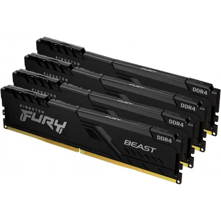 Память DDR4 4x16Gb 3600MHz Kingston KF436C18BBK4/64 Fury Beast Black RTL Gaming PC4-28800 CL18 DIMM 288-pin 1.35В single rank с радиатором Ret