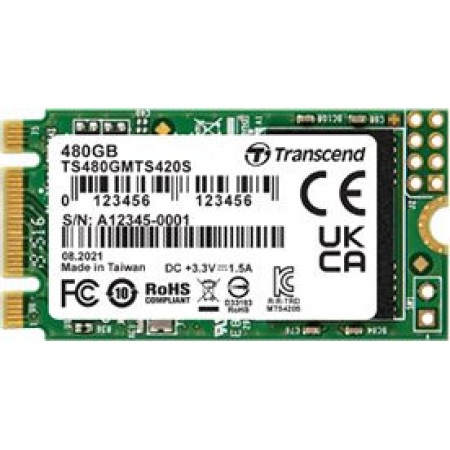 Накопитель SSD Transcend SATA-III 480GB TS480GMTS420S 420S M.2 2242 0.3 DWPD