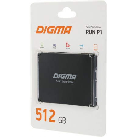 Накопитель SSD Digma SATA-III 512GB DGSR2512GP13T Run P1 2.5"