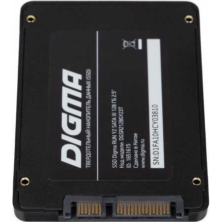 Накопитель SSD Digma SATA-III 128GB DGSR2128GY23T Run Y2 2.5"