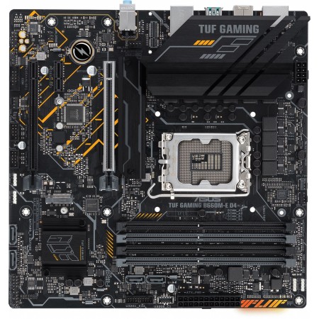 Материнская плата Asus TUF GAMING B660M-E D4 Soc-1700 Intel B660 4xDDR4 mATX AC`97 8ch(7.1) 2.5Gg RAID+HDMI+DP