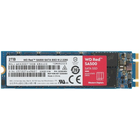 Накопитель SSD WD SATA-III 2TB WDS200T1R0B Red SA500 M.2 2280
