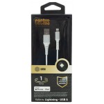 Кабель Cactus CS-LG.USB.A-1 USB (m)-Lightning (m) 1м белый блистер