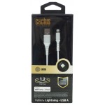 Кабель Cactus CS-LG.USB.A-1.2 USB (m)-Lightning (m) 1.2м белый блистер