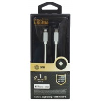 Кабель Cactus CS-LG.USB.C-1 USB Type-C (m)-Lightning (m) 1м белый блистер Кабель Cactus CS-LG.USB.C-1 USB Type-C (m)-Lightning (m) 1м белый блистер
