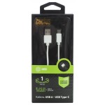 Кабель Cactus CS-USB.A.USB.C-1 USB (m)-USB Type-C (m) 1м белый блистер