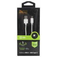 Кабель Cactus CS-USB.A.USB.C-1 USB (m)-USB Type-C (m) 1м белый блистер Кабель Cactus CS-USB.A.USB.C-1 USB (m)-USB Type-C (m) 1м белый блистер