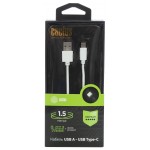 Кабель Cactus CS-USB.A.USB.C-1.5 USB (m)-USB Type-C (m) 1.5м белый блистер