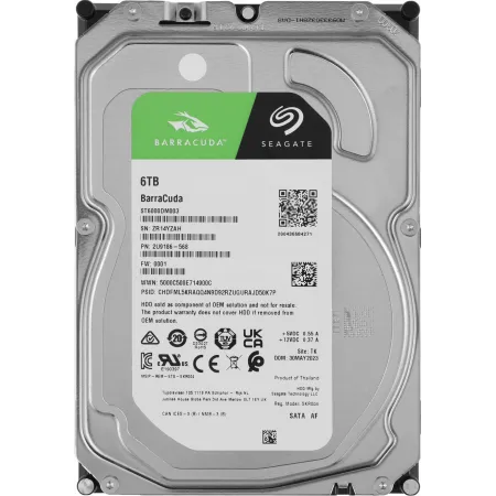 Жесткий диск Seagate SATA-III 6TB ST6000DM003 Desktop Barracuda 4KN (5400rpm) 256Mb 3.5"