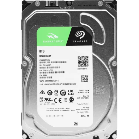 Жесткий диск Seagate SATA-III 8TB ST8000DM004 Desktop Barracuda 4KN (5400rpm) 256Mb 3.5"