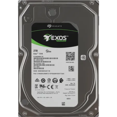 Жесткий диск Seagate SATA-III 2TB ST2000NM017B Server Exos 7E10 4KN (7200rpm) 256Mb 3.5"