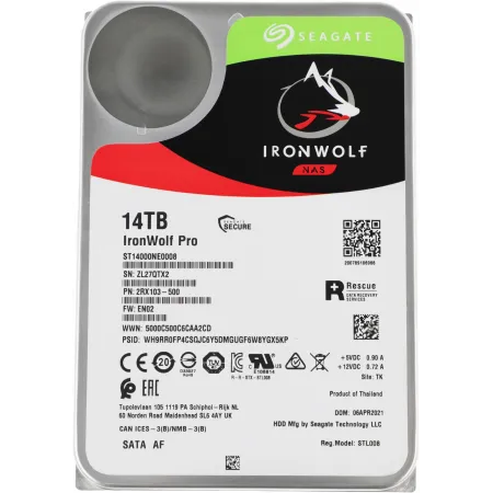 Жесткий диск Seagate SATA-III 14TB ST14000NE0008 NAS Ironwolf Pro (7200rpm) 256Mb 3.5"