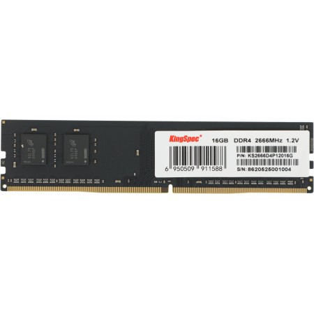 Память DDR4 16GB 2666MHz Kingspec KS2666D4P12016G RTL PC4-21300 DIMM 288-pin 1.2В single rank Ret