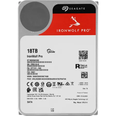 Жесткий диск Seagate SATA-III 18Tb ST18000NE000 NAS Ironwolf Pro (7200rpm) 256Mb 3.5"