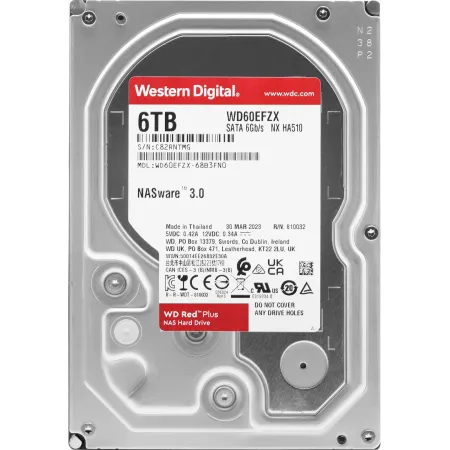 Жесткий диск WD SATA-III 6Tb WD60EFZX NAS Red Plus (5640rpm) 128Mb 3.5"