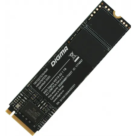 Накопитель SSD Digma PCIe 4.0 x4 1TB DGSM4001TG23T Meta G2 M.2 2280