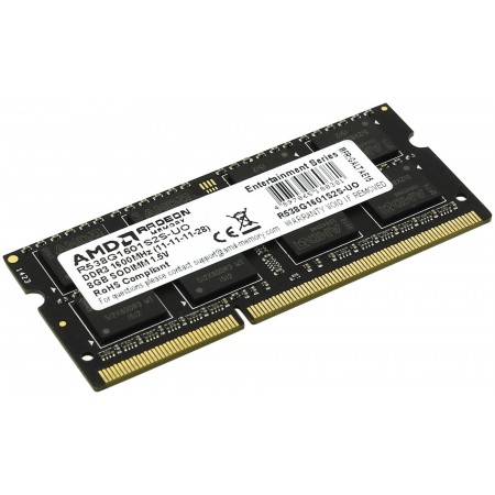 Память DDR3 8Gb 1600MHz AMD R538G1601S2S-U RTL PC3-12800 CL11 SO-DIMM 204-pin 1.5В dual rank Ret