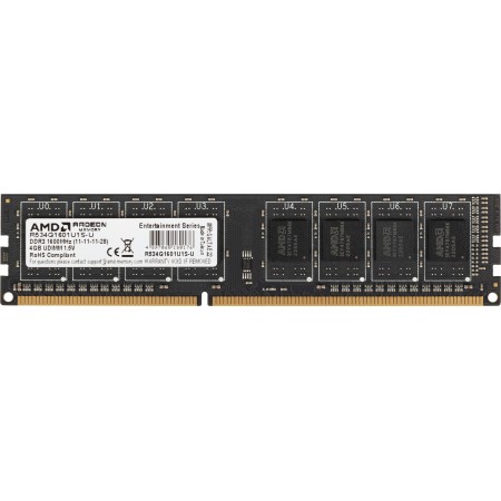 Память DDR3 4Gb 1600MHz AMD R534G1601U1S-U RTL PC3-12800 CL11 DIMM 240-pin 1.5В Ret