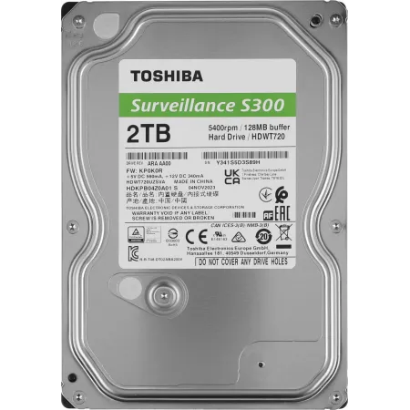 Жесткий диск Toshiba SATA-III 2Tb HDWT720UZSVA Surveillance S300 (5400rpm) 128Mb 3.5"