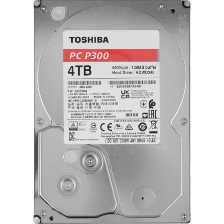 Жесткий диск Toshiba SATA-III 4TB HDWD240UZSVA Desktop P300 4KN (5400rpm) 128Mb 3.5"