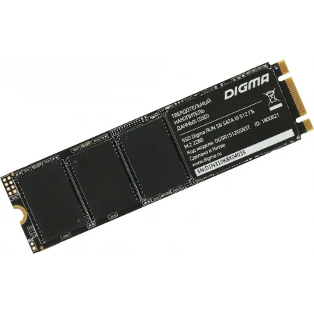 Накопитель SSD Digma SATA-III 512GB DGSR1512GS93T Run S9 M.2 2280