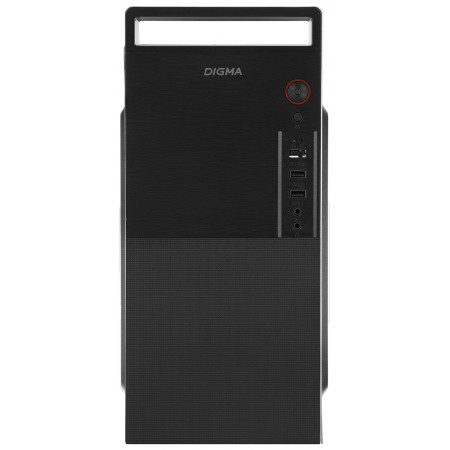 Корпус Digma DC-MATX101-U2 черный без БП mATX 1x80mm 2x120mm 2xUSB2.0 audio