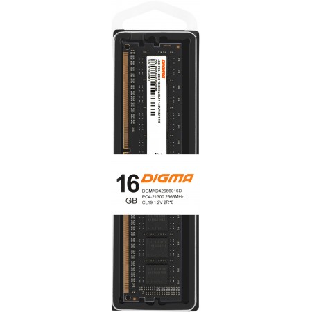 Память DDR4 16Gb 2666MHz Digma DGMAD42666016D RTL PC4-21300 CL19 DIMM 288-pin 1.2В dual rank Ret