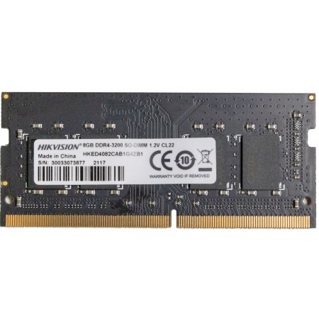 Память DDR4 8Gb 3200MHz Hikvision HKED4082CAB1G4ZB1/8G RTL PC4-25600 CL22 SO-DIMM 260-pin 1.2В Ret