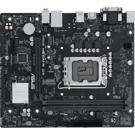 Материнская плата Asus PRIME H610M-R D4-SI Soc-1700 Intel H610 2xDDR4 mATX AC`97 8ch(7.1) GbLAN+VGA+DVI+HDMI White Box