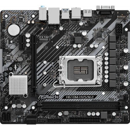 Материнская плата Asrock H610M-HVS/M.2 R2.0 Soc-1700 Intel H610 2xDDR4 mATX AC`97 8ch(7.1) GbLAN+VGA+HDMI