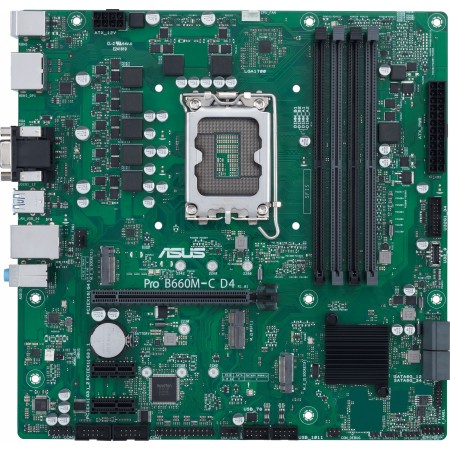 Материнская плата Asus PRO B660M-C D4-CSM Soc-1700 Intel B660 4xDDR4 mATX AC`97 8ch(7.1) GbLAN RAID+VGA+HDMI+DP