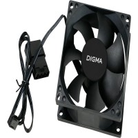 Вентилятор для корпуса Digma DFAN-80 80х80x25 черный 3-pin 4-pin (Molex) 23дБ Ret Вентилятор для корпуса Digma DFAN-80 80х80x25 черный 3-pin 4-pin (Molex) 23дБ Ret