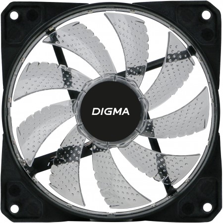 Вентилятор для корпуса Digma DFAN-FRGB2 RGB 120х120x25 черный 3-pin 4-pin (Molex) 23дБ Ret