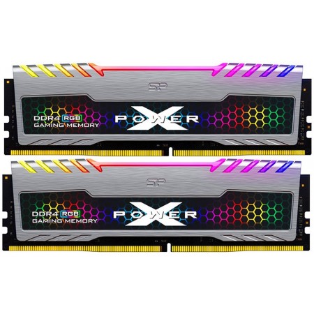 Память DDR4 2x8Gb 3600MHz Silicon Power SP016GXLZU360BDB Xpower Turbine RGB RTL Gaming PC4-28800 CL18 DIMM 288-pin 1.35В kit single rank с радиатором Ret