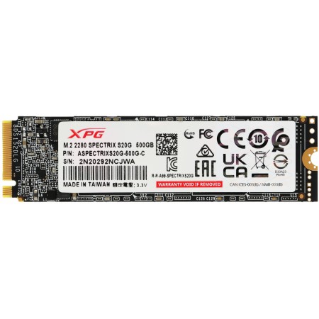 Накопитель SSD A-Data PCIe 3.0 x4 500GB ASPECTRIXS20G-500G-C Spectrix S20G M.2 2280