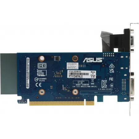 Видеокарта Asus PCI-E GT710-SL-2GD3-BRK-EVO NVIDIA GeForce GT 710 2Gb 64bit DDR3 954/900 DVIx1 HDMIx1 CRTx1 HDCP Ret low profile