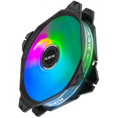 Вентилятор для корпуса Alseye M120-PB RGB 120х120x25 черный 4-pin 23.6дБ Ret